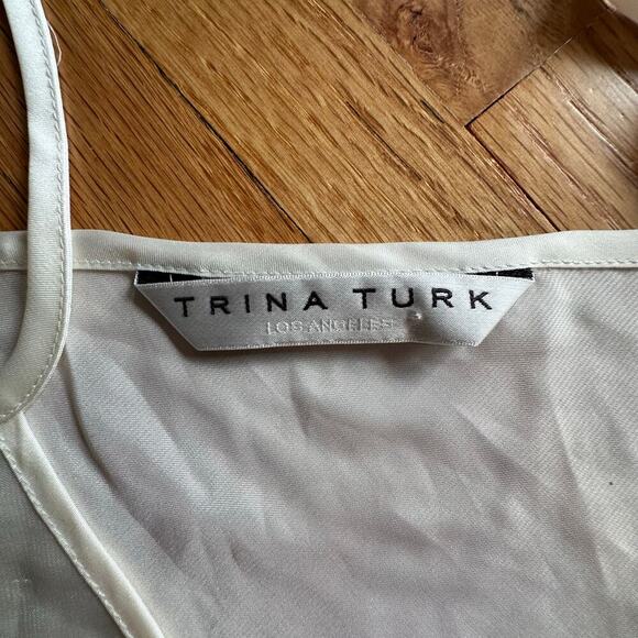 Trina Turk White/Cream Womens's Cropped Cami Camisole Tank Top Size M - Picture 5 of 6